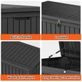 thumbnail image 6 of Magicshe 150-Gallon Weatherproof Resin Deck Box: UV Resistant, Lockable (Black), 6 of 21