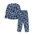thumbnail image 2 of Goofa Tropical Leaves Printed Women’s 2 Piece Pajama Set Super,Pajamas Women's Long Sleeve Sleepwear Soft Button Down Loungewear Pjs Lounge Set Nightwear-Large, 2 of 9