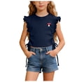 thumbnail image 3 of UAYOTSE Girls Shirts Short Sleeve Soft Cotton T-Shirts Plain Tees Tops Clothes for Kids,Sizes 1-2 Years, 3 of 6