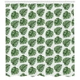 thumbnail image 3 of Ambesonne Green Leaf Shower Curtain, Palm Leaves Nature, 69"Wx70"L, White and Green, 3 of 3