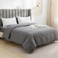 thumbnail image 6 of Cotton Quilt Cover Set - Soft Washed Bedding Duvet Cover for Twin Full Queen Size Bed - Breathable Lightweight Comforter Cover for Dorm Bedroom - 1 Piece, 68x90 Inches, 6 of 7
