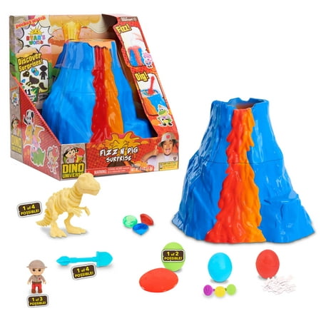 Just Play Ryan’s World Dino Universe Fizz N Dig Volcano Surprise, 11 surprises inside, Preschool Ages 3 up