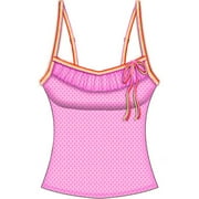 Necessary Objects Rainbow Bright Built in Bra Cami, Large, Fuchsia