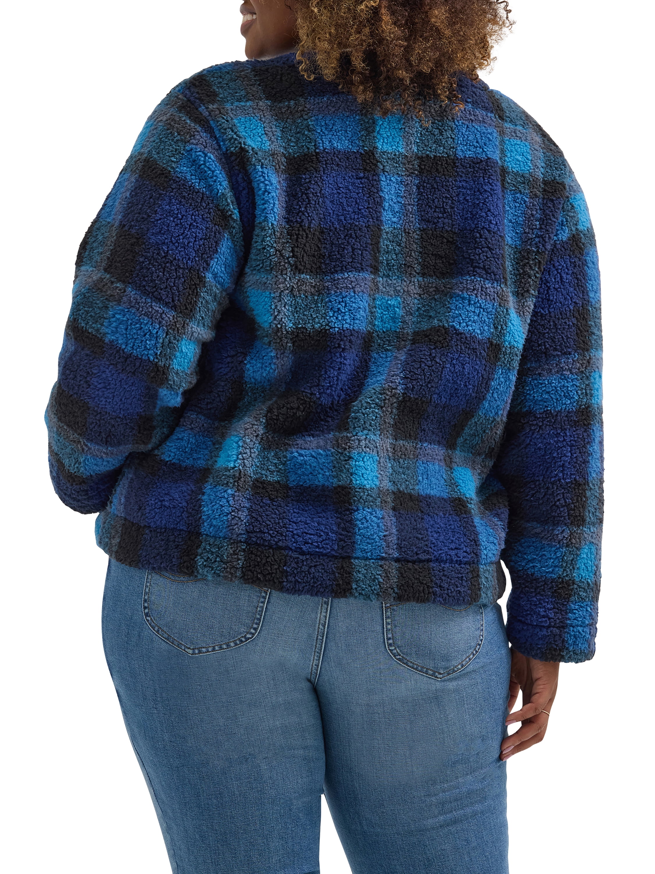 Lee® Women's Plus V-Neck Fleece Cardigan
