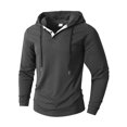 thumbnail image 1 of pstuiky camisas de manga larga para hombre, Sudadera con capucha de manga larga de color liso para hombre, con botones y alta elasticidad Tops de talla grande para hombre s, 1 of 8