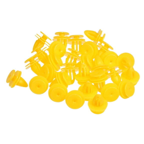 Unique Bargains 30 Pcs Door Trim Panel Retainer Clip Fasteners Compatible for Chevrolet Aveo 2004-2011 Plastic Yellow