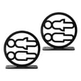 thumbnail image 6 of LOLIPPYY 2pcs Double-Sided Acrylic Restroom Signs for Business - Black Vertical Men & Women Bathroom Wall Plaques for Office, Public Toilet, 6 of 8