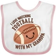 thumbnail image 3 of Inktastic I Love Watching Football with My Grandpa Boys or Girls Baby Bib, 3 of 4