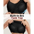 thumbnail image 6 of Women'S Tank Tops With Built-in Bra Comfortable and Breathable, Suitable for Both Outer and Inner Wear With thin Spaghetti Straps Black XL, 6 of 7