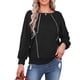 thumbnail image 2 of Suéter suelto, cuello redondo, mangas largas, blusas de mujer con cuello redondo y mangas largas, blusas de cuello redondo y mangas largas, calidad superior, 2 of 6