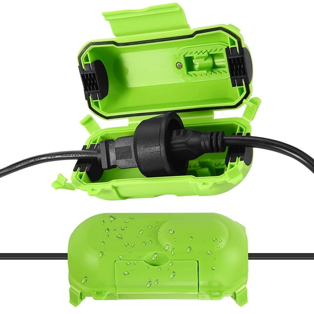 2 Pcs SureCord Upgraded Outdoor Extension Cord Safety Cover with Waterproof Seal,Adjustable