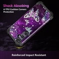 thumbnail image 5 of Casetego for Samsung Galaxy S23 FE 5G Case,Rugged Heavy Duty Shockproof Protection Hard Plastic Bumper+Soft Silicone Rubber Protective Cover for Girls Women,Purple Butterfly, 5 of 8