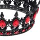 thumbnail image 4 of Coronas barrocas, corona de reina, tiara gótica, coronas de cristal, tiara de princesa, tiara vintage para mujeres y niñas, fiesta de disfraces de Halloween, graduación, negro y rojo, 4 of 5