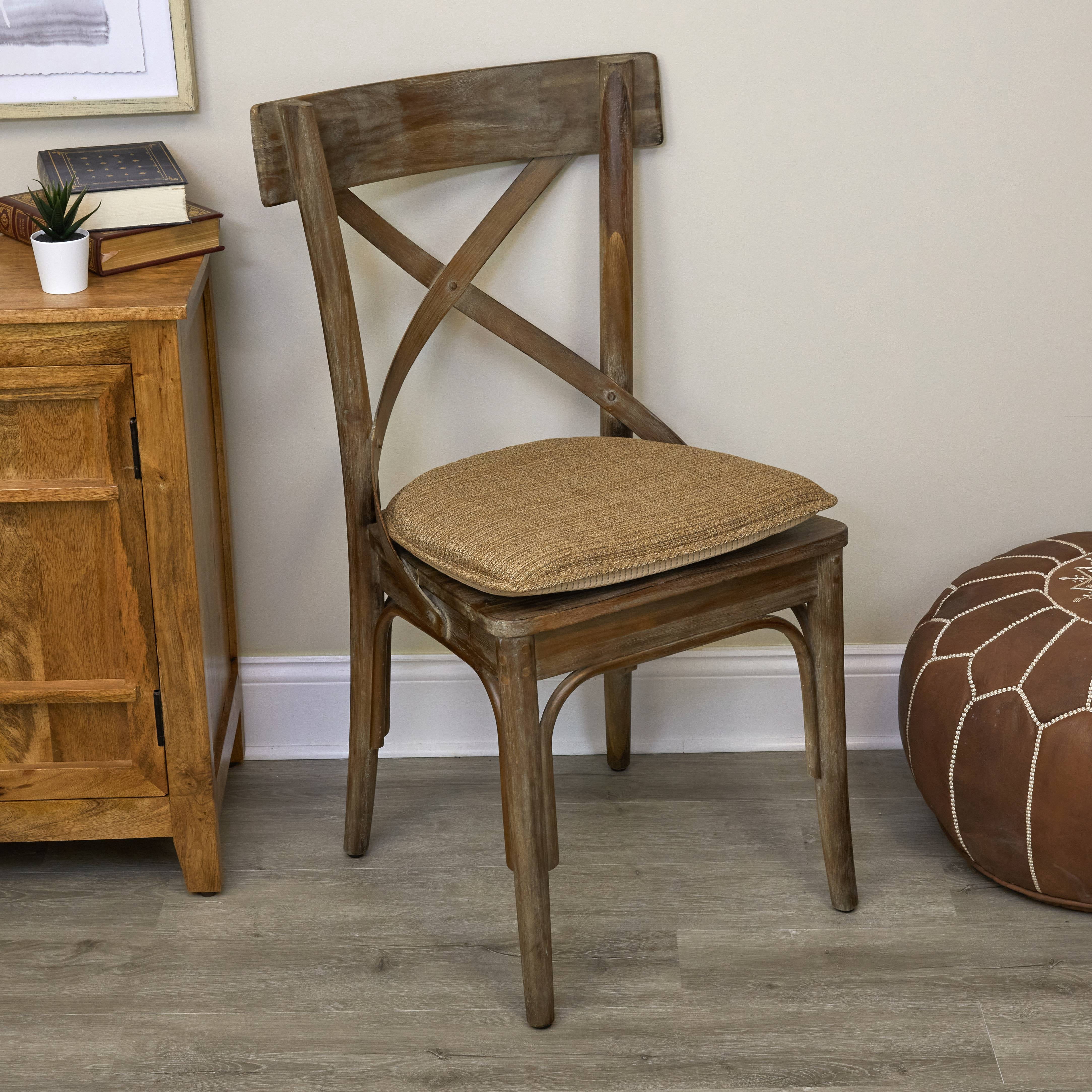 (2 pack) Gripper Non Slip 15" x 16" Kahuna Oak Chair Cushion