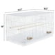 thumbnail image 2 of Antingy 30-inch 2 Pack Stackable Flight Bird Cages for Parakeets Cockatiels Conures Finches Budgies Lovebirds Canaries Small Birds Parrots, White, 2 of 4