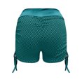 thumbnail image 3 of QLEICOM Womens Athletic Shorts, Plus Size Shorts, High Waist Butt Lifting Shorts Mesh Side Drawstring Workout Sports Shorts Yoga Shorts, Running Shorts, Comfy Beach Shorts, Cycling Shorts Green S, 3 of 7