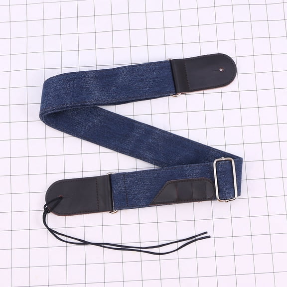 Milisten Vintage Embroidered Guitar Strap Black Adjustable Electric Acoustic Guitar Strap for Men and Women