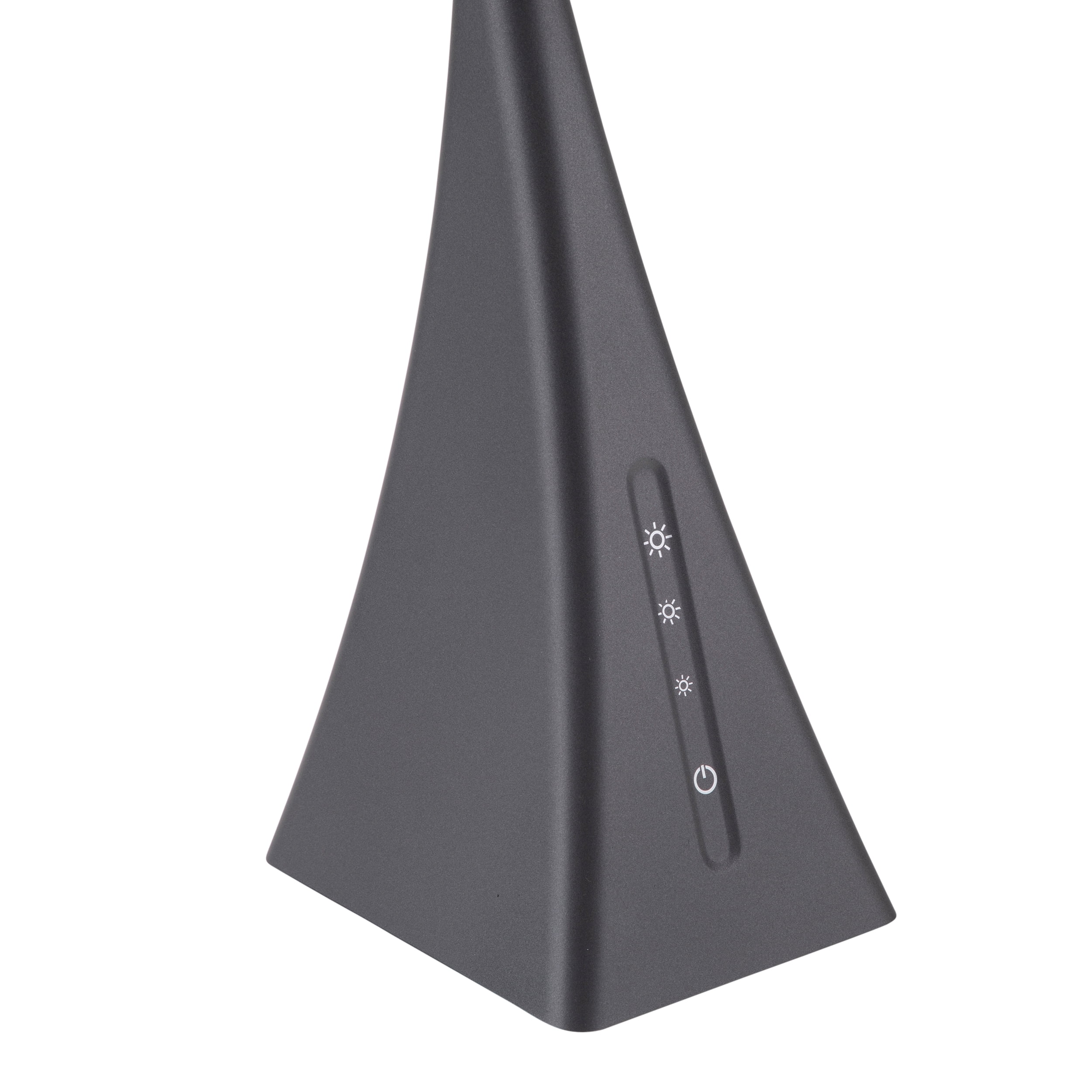 V-Light 16 inch Gray LED 3-Level Dimmer Lamp with USB Charging Port