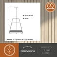 thumbnail image 6 of Benton 3L Black Wire Cage Modern Industrial Pendant Light White Linen Shade, 6 of 12