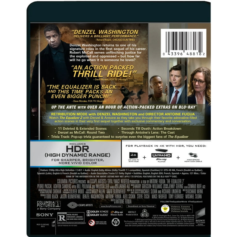 The Equalizer 2 (4K Ultra HD/ Blu-ray + Digital Sony