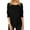 Black, variant on Zanvin Fall Shirts Sales ! Women's Fashion Solid Color Loose T-Shirt Long Sleeve Blouse Round Neckline Casual Tops, Green, L
