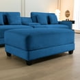 thumbnail image 4 of JUSTLET Corduroy Ottoman for Sectional Sofa, Navy, 4 of 6