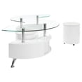 thumbnail image 6 of Buckley 3-piece Coffee Table and Stools Set White High Gloss, 6 of 11