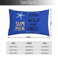 thumbnail image 4 of Kll Summer Stay Wild And Free Pillow Covers Envelope Closure,Super Soft And Cozy Fuzzy Fleece Pillow Case Cover 16"X24", 4 of 9