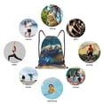 thumbnail image 6 of Sikiie Sunshine Underwater Sand Turtle Drawstring Backpack Drawstring Bags, Draw String Back Bag for Sports, Gym, Travel, Swimming, Beach-Medium, 6 of 6