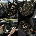 thumbnail image 2 of Yuyamidu Mushroom Car Seat Cover Full Set of 13 Flower Steering Wheel Cover Seat Belt Covers Center Console Cover Cup Coasters Keychain Auto Accessories, 2 of 6