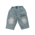 thumbnail image 2 of Jean Shorts for Kids Classic Straight Leg Denim Shorts with Pockets Boys Jeans 4-5 Years, 2 of 8