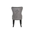 thumbnail image 3 of Erica 2 Piece Wood Legs Dinning Chair Finish with Velvet Fabric in Dark Gray, 3 of 9