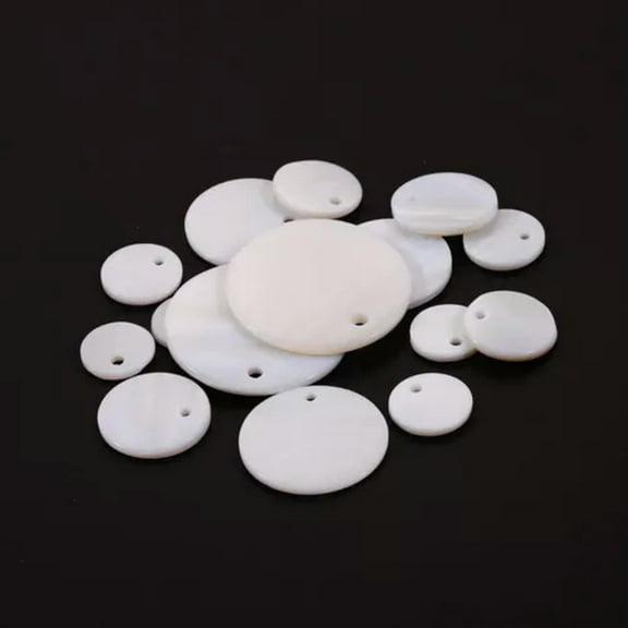 GKNET 10-30pcs/lot Round Charms Natural Mother Pearl Shell Pendant For DIY Jewelry-Charms Pendants-18mm x 20pcs