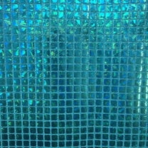 Hologram Square Sequins Fabric 8mm for Decoration and Crafts 44/45" Wide By The Yard (Turquoise)