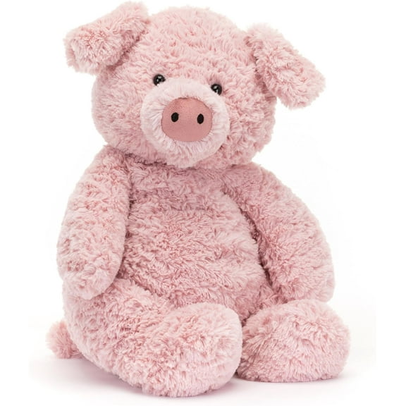 Pink Pig Stuffed Animal, Huge 9.84 inches | Farmyard Plush Toy | Classic Children's Gift