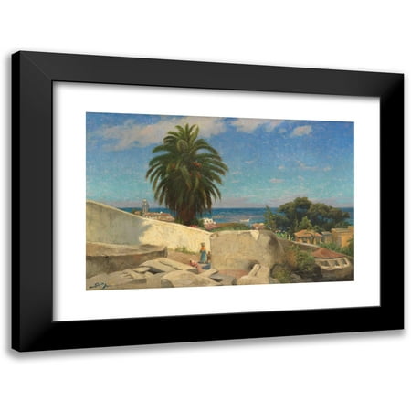 Hans Bohrdt 14x11 Black Modern Framed Museum Art Print Titled - View Over Puerto Orotava, Tenerife (1924)