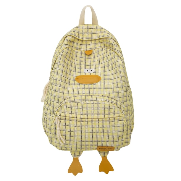 Mochila Escolar Pato A Cuadros para Niña Adolescente Viajes Compras