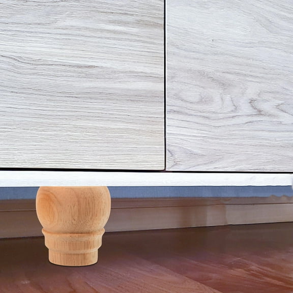 Phenofice Solid Wood Furniture Leg Unpainted Diy Enthusiasts Home Decoration 1Pack 3.1x3.1in
