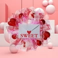 thumbnail image 5 of JHEHF 15.8inch Valentine'S Day Love Heart Decor Mesh Wreath Wedding Anniversary Party Holiday Ribbon Bow Hanging Ornaments for Front Door Porch Wall Window Farmhouse Decor, 5 of 6