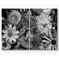 thumbnail image 3 of PixonSign Canvas Print Wall Art Daisies and Carnations Botanical Wilderness Photography Realism Contemporary Portrait Relax/Calm Dark Black and White for Living Room, Bedroom, Office - 16"x24"x2, 3 of 5