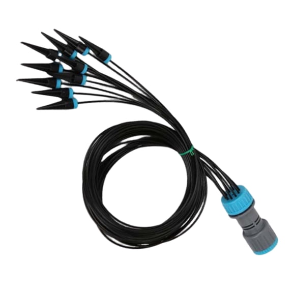 Easy to Install 10 Head Drip Irrigation Set for Precise Watering of Multiple Plant Flower Vegetable Beds, Clog Resistant