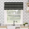 thumbnail image 4 of Retro Stripes Valances for Windows Beige Black Army Green Striped Vintage Rod Pocket Curtain Valance Window Treatment Short Curtains for Kitchen Living Room, 60"x18", 4 of 5