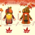 thumbnail image 2 of Autumn Harvest Gnome Plush Doll with Braided Hair, Pumpkin Hat, and Plaid Outfit – Fall Festival Tabletop Decoration for Home, Office, or Party Display, 11 Inches Tall, 2 of 4