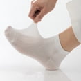 thumbnail image 4 of Lumtrix Men's Breathable Thin Ankle Socks Summer Lightweight Wicking Dress Casual Business Socks White One Size, 4 of 5