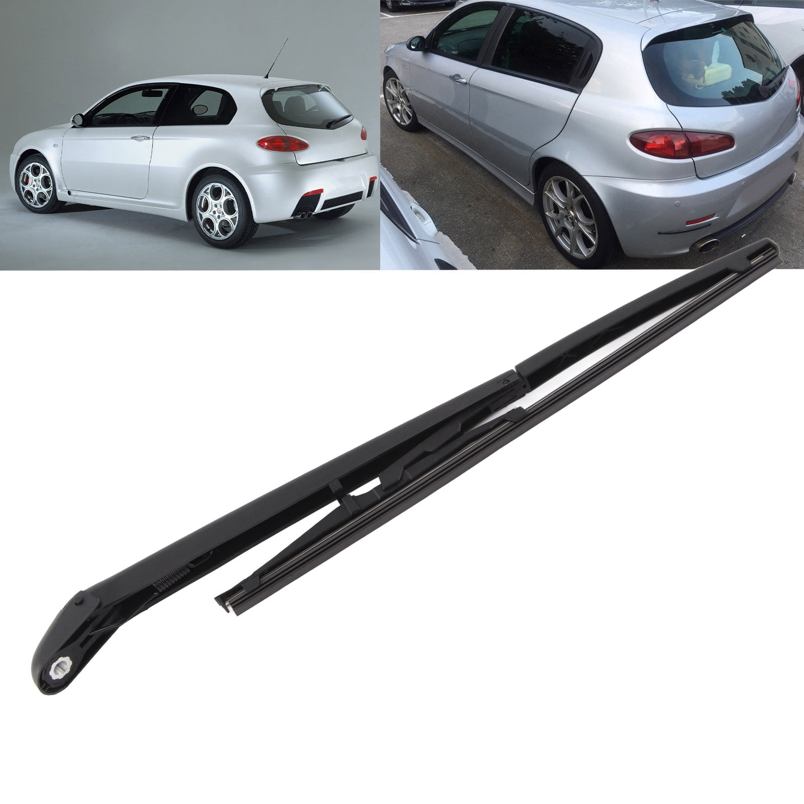 Rear Windshield Wiper Arm, Natural Rubber Blade Rear Windshield Wiper Arm with Blade  for Car for Roof Spoiler