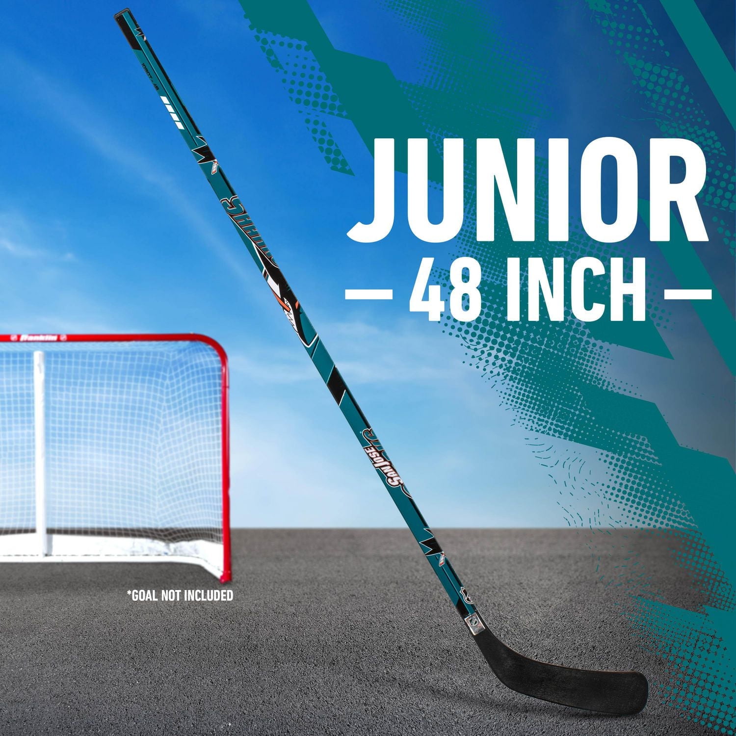 Franklin Sports NHL Sharks Street Hockey Stick - 48" Jr Right Handed