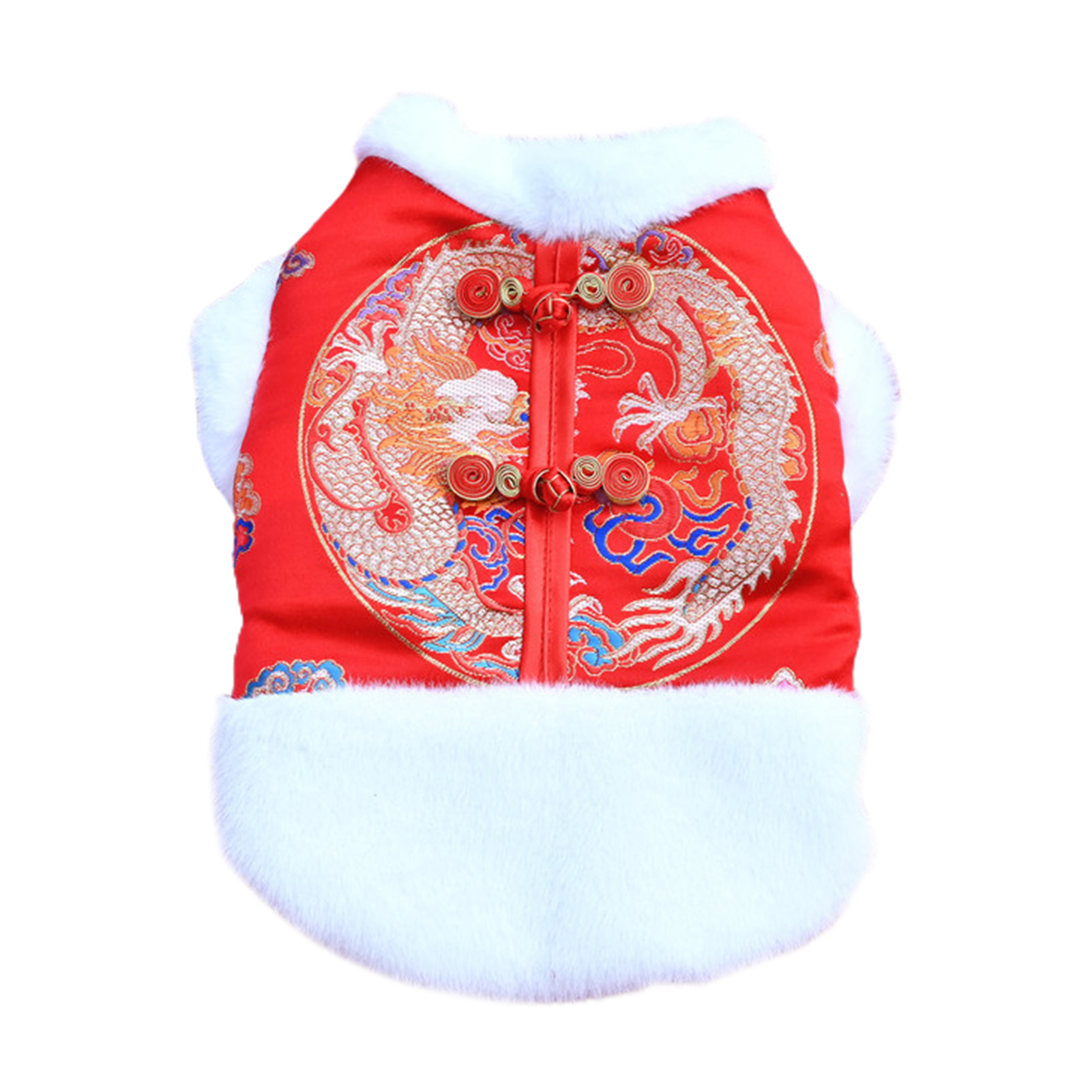 Dog Dragon Costume Cat Cheongsam Pet New Year Winter Suit Tang Dynasty