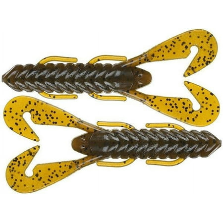 UPC: 0024395012547 | Gambler Burner Craw 4 inch Soft Plastic Craw 7 pack (Green Pumpkin Black Swirl)