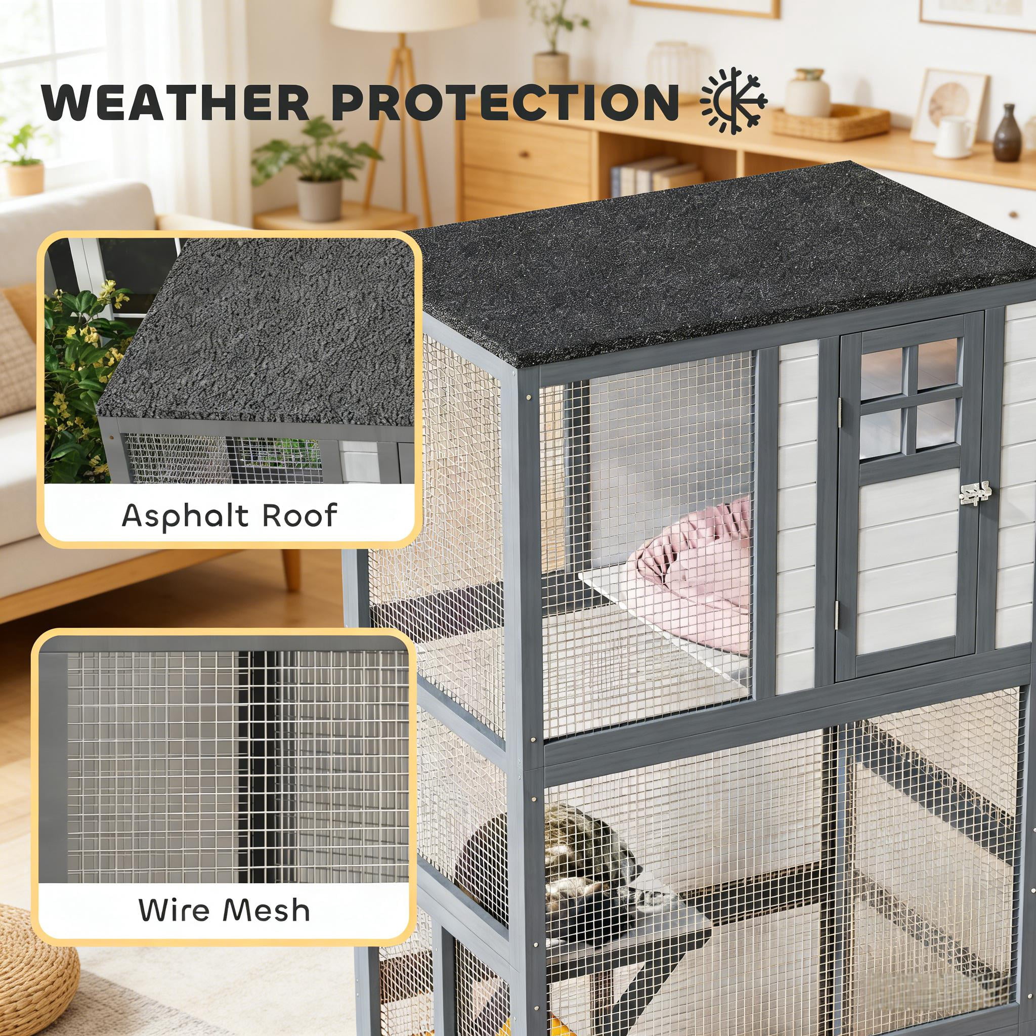 Wooden Large Cat House, Pet House