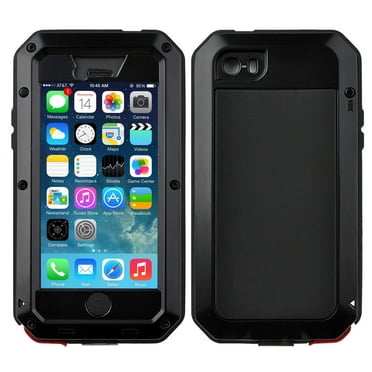 Gorilla Glass Aluminum Metal iPhone 8 Plus Case (Black) Heavy Duty Military Grade Shockproof and Scratch Resistant Protection, Rugged Outdoor Travel